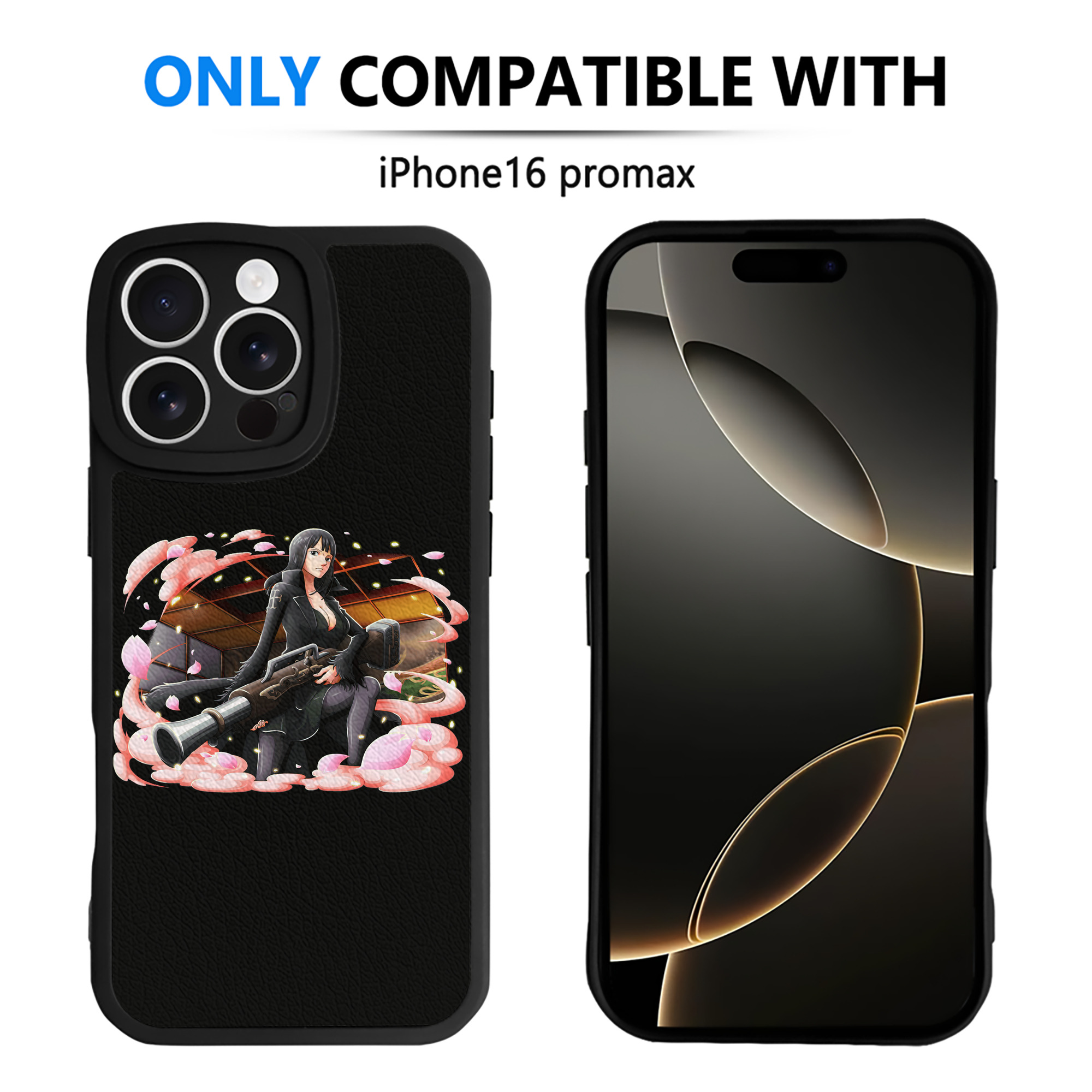 （画像用） ワンピース ニコ・ロビン ONE PIECE Nico Robin 【iPhone 16シリーズ対応】シリコンスマホケース（レザー調） 材質：シリコン